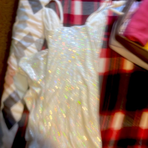 White sparkly dress, size extra small, brand shein - Picture 2 of 2